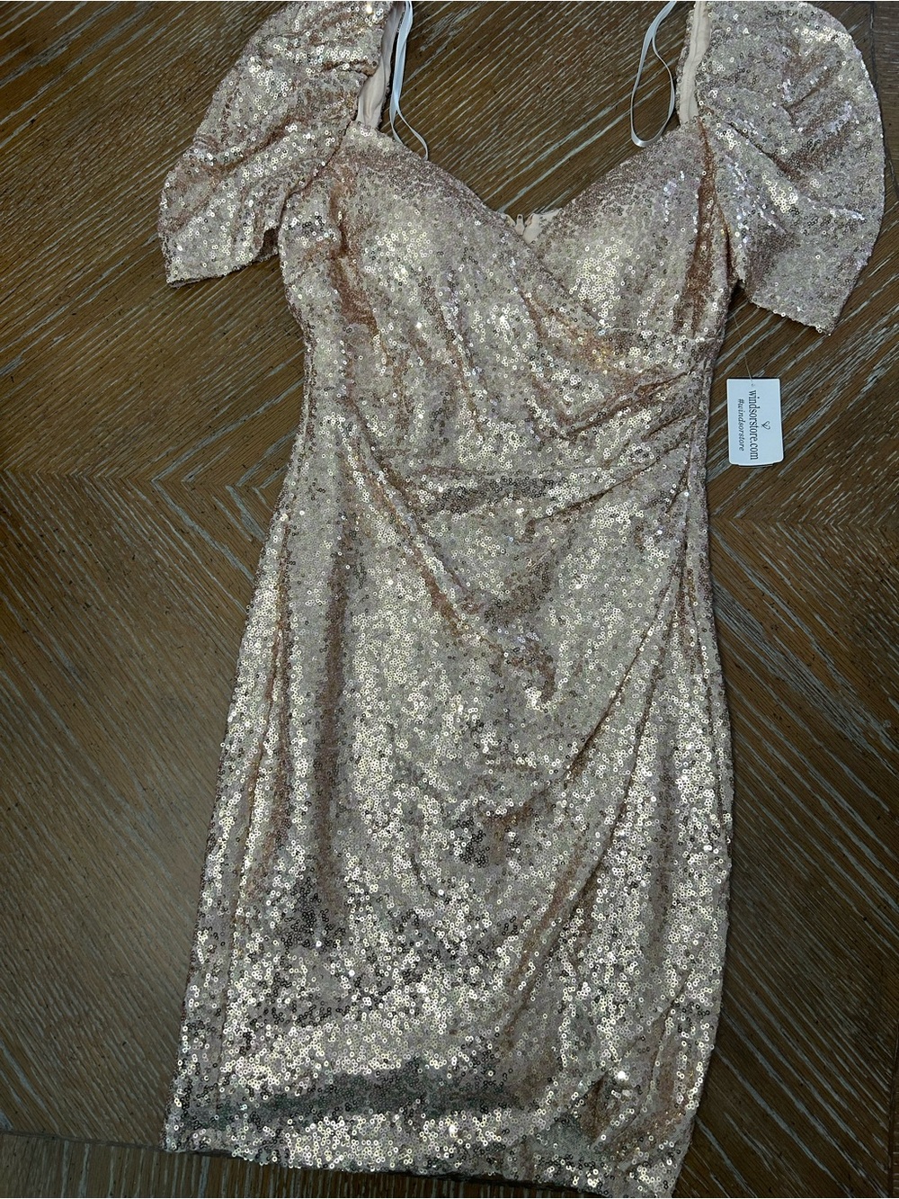 Windsor Rose Gold Sequin Mini Dress